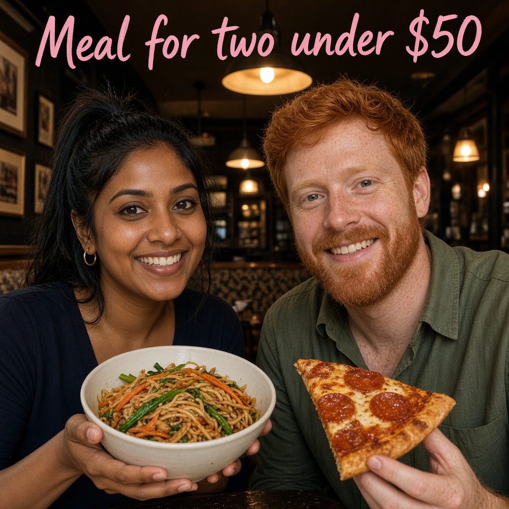 Two creators sharing a meal